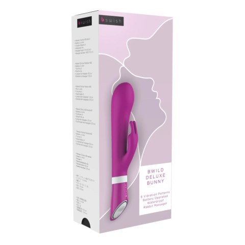 B Swish Bwild Deluxe Bunny Raspberry silikonowy, 6 trybow, wodoodporny