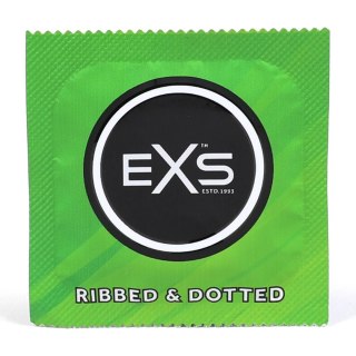 EXS Ribbed & Dotted 3w1 144 szt. prezerwatywy strukturalne 56 mm