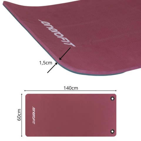 MATA FITNESS KLUBOWA Z OTWORAMI 140x60x1.5CM ENERO FIT