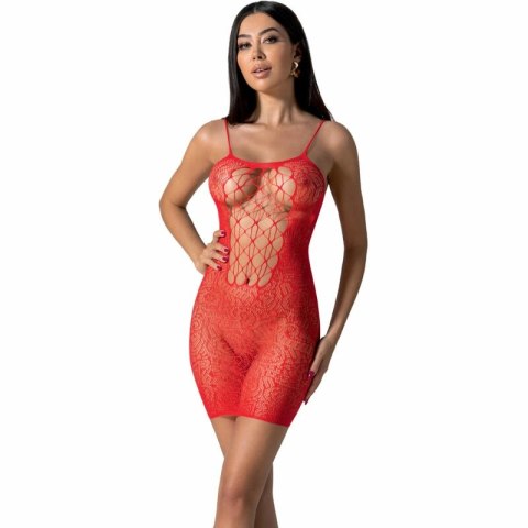 PASSION BS096 Bodystocking Czerwony, elastyczny, jeden rozmiar