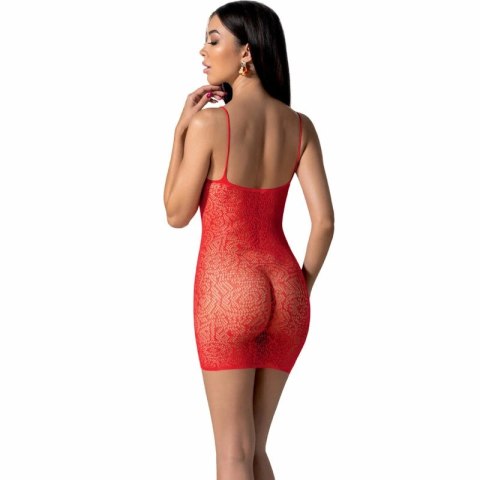 PASSION BS096 Bodystocking Czerwony, elastyczny, jeden rozmiar