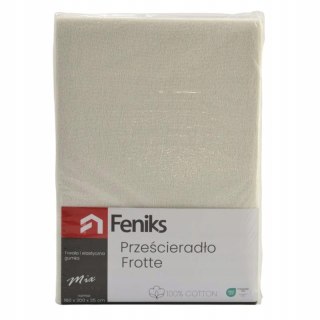 Prześcieradło frotte 200 x 220cm białe