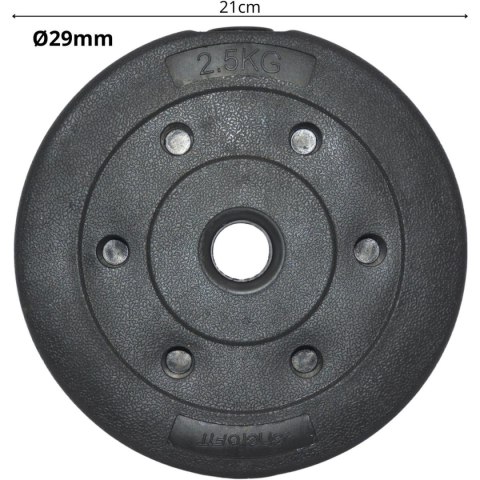 OBCIĄŻENIE BETONOWE 2,5 KG ENERO FIT fi29MM