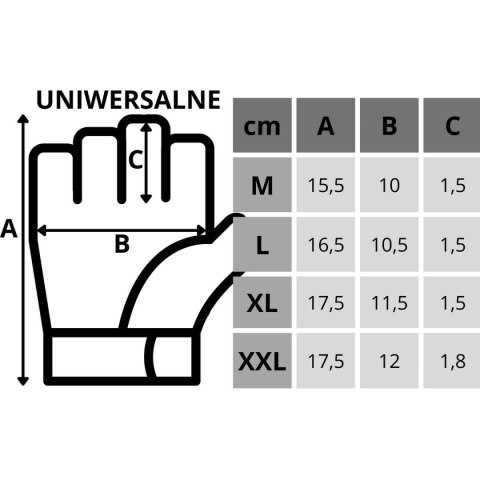 RĘKAWICE FITNESS UNIWERSALNE R.XL ENERO FIT