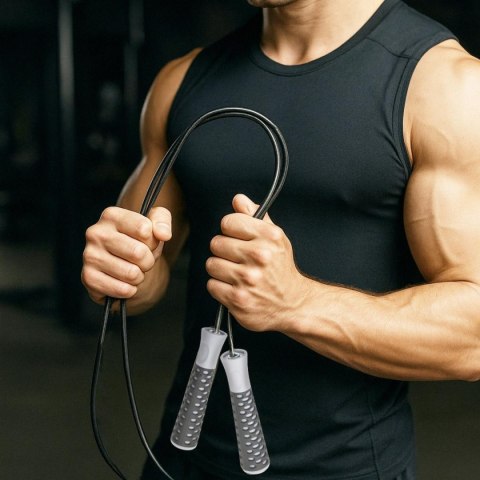 SKAKANKA FITNESS PVC 300CM CZARNA ENERO FIT