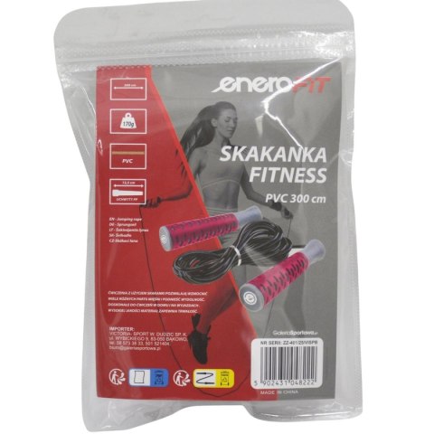 SKAKANKA FITNESS PVC 300CM RÓŻOWA ENERO FIT