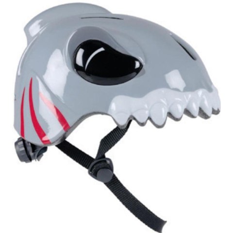 KASK ROWEROWY DZIECIĘCY REGULOWANY NO FEAR R. (48-52CM) REKIN SZARY