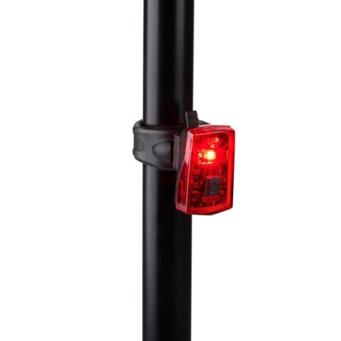 LAMPKA ROWEROWA NA TYŁ LED USB - C Z FUNKCJĄ STOP CERTYFIKAT DUNLOP