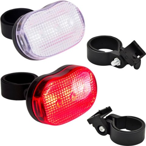 ZESTAW LAMP ROWEROWYCH LED PRZÓD I TYŁ 3LED XQMAX