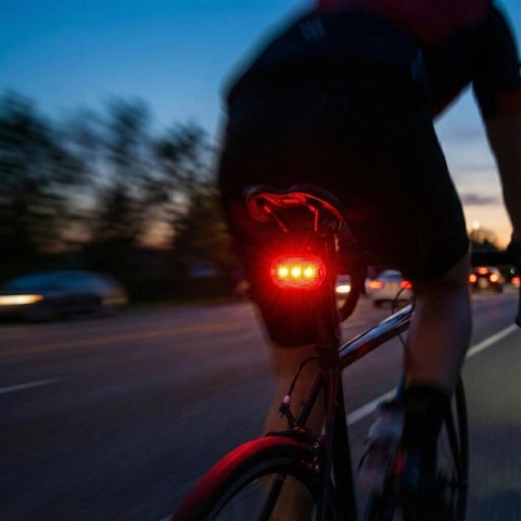 ZESTAW LAMP ROWEROWYCH LED PRZÓD I TYŁ 3LED XQMAX