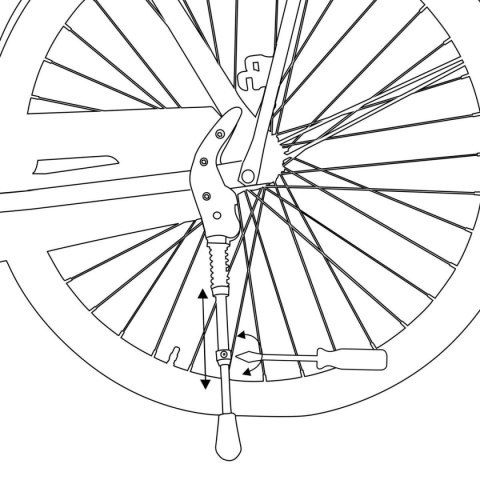 NÓŻKA STOPKA ROWEROWA TYŁ REGULOWANA 24''-28'' DUNLOP