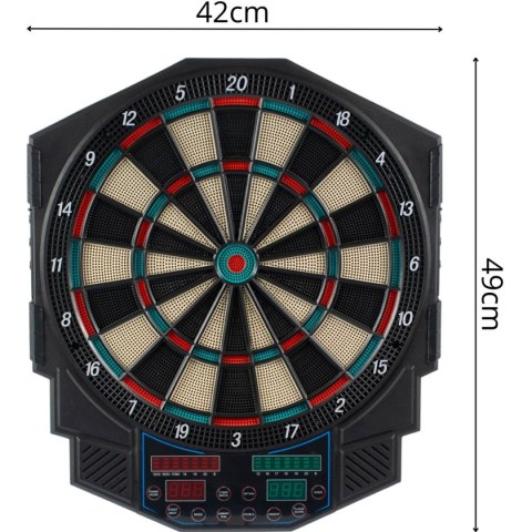 DART ELEKTRONICZNY Z ZASILACZEM I 4 LICZNIKAMI 49CM ENERO PRO