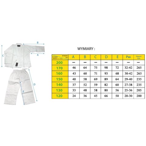 KIMONO ENERO PROFESSIONAL KARATE 130CM 8OZ