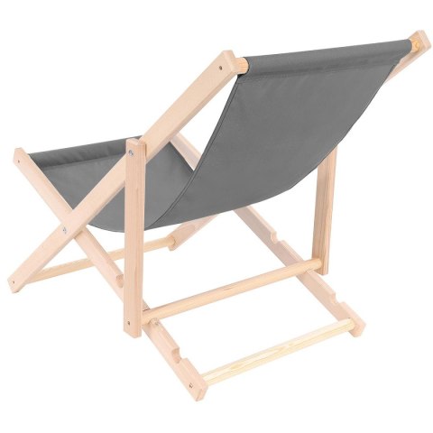 LEŻAK DREWNIANY CLASSIC SZARY
