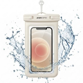 WODOODPORNE ETUI POKROWIEC NA TELEFON 12X22,5CM PVC ENERO CAMP KREMOWE