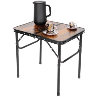 STOLIK TURYSTYCZNY SKŁADANY KEMPINGOWY 60X45X25/56CM DREWNO
