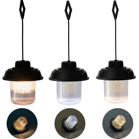 LATARKA LAMPA CAMPING USB 3 RODZAJE ŚWIATŁA REDCLIFFS CZARNY