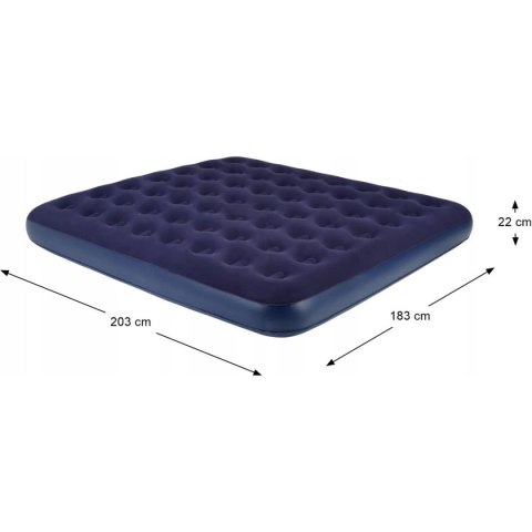 MATERAC FLOKOWANY 2-OSOBOWY KING 203x183x22CM 20256-5N