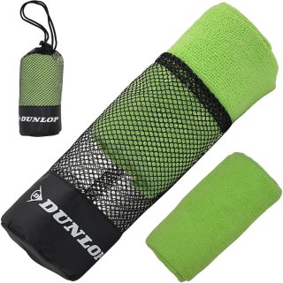 RĘCZNIK SZYBKOSCHNĄCY Z WORKIEM DO PRZECHOWYWANIA SPORTOWY 80X40CM DUNLOP ZIELONY