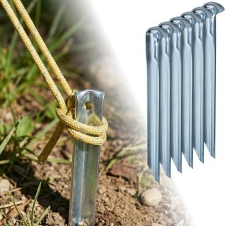ŚLEDZIE SZPILKI DO NAMIOTU 18,5CM KPL.6SZT METALOWE ENERO CAMP