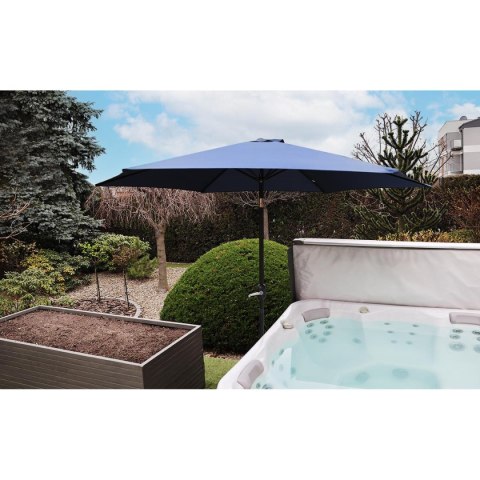 PARASOL OGRODOWY 300CM SKŁADANY GRANATOWY