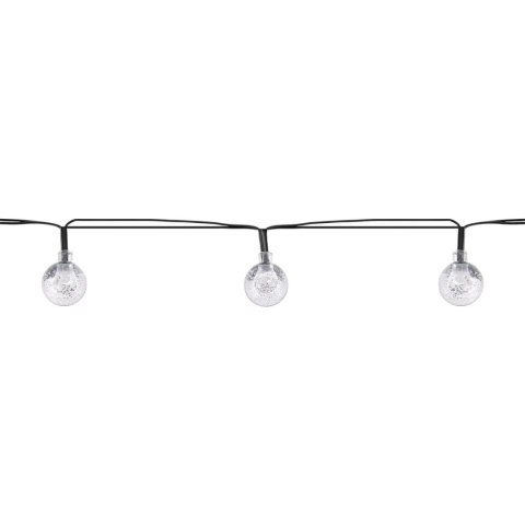 LAMPA SOLARNA OGRODOWA GIRLANDA ŁAŃCUCH SOLARNY 4,9M 40LED CIEPŁY BIAŁY