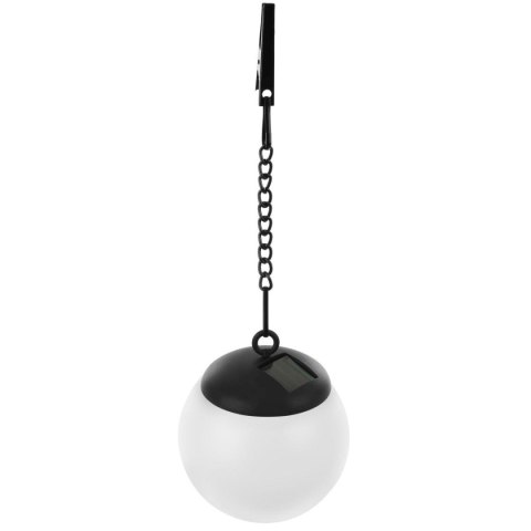 LAMPA SOLARNA PLASTIKOWA KULA WISZĄCA NA KLIPS 10X30CM