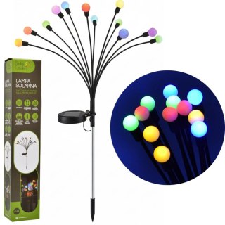 LAMPA SOLARNA TAŃCZĄCE NA WIETRZE KULECZKI KOLOROWE 12 LED 72CM