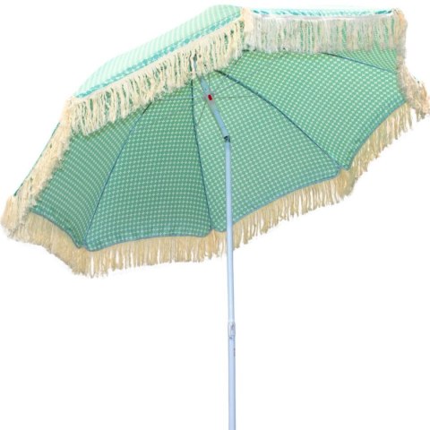 PARASOL PLAŻOWO OGRODOWY Z FRĘDZLAMI 174CM ZIELONY