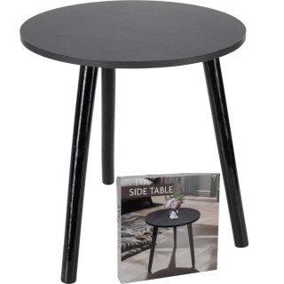 STOLIK KAWOWY 40x40x41CM CZARNY BLAT DREWNIANY