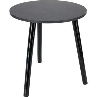 STOLIK KAWOWY 40x40x41CM CZARNY BLAT DREWNIANY