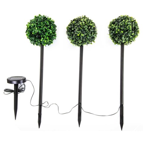 ZESTAW LAMP SOLARNYCH 3 KUL BUKSZPANOWYCH 27 LED