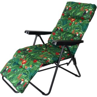 FOTEL OGRODOWY Z PODNÓŻKIEM 57x83x106CM FLOWER