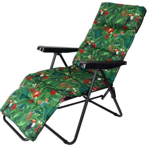 FOTEL OGRODOWY Z PODNÓŻKIEM 57x83x106CM FLOWER