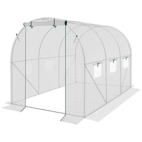 SZKLARNIA TUNEL OGRODOWY 200X300X200CM PE KONTRUKCJA STAL BIAŁA