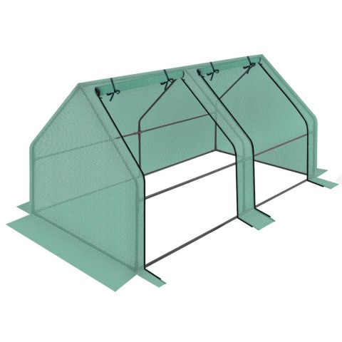 SZKLARNIA TUNEL OGRODOWY MINI ZIELONY DO SAŁATY 180x90x90CM