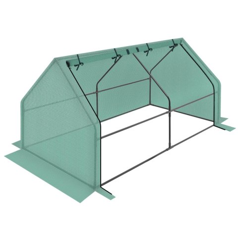 SZKLARNIA TUNEL OGRODOWY MINI ZIELONY DO SAŁATY 180x90x90CM