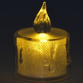 ŚWIECA DEKORACYJNA 3,6x5CM ZDOBIONA LED