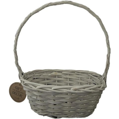 KOSZYK WIELKANOCNY 28x15x35CM BIAŁY