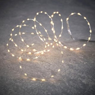 LAMPKI DRUCIKI NA BATERIE GIRLANDA 90 LED BIAŁY FLASH LUCA