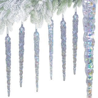 SOPLE LODU OPALIZUJĄCE DEKORACJA WISZĄCA 17,5 CM 6 SZT