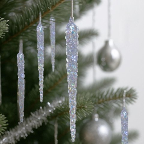 SOPLE LODU OPALIZUJĄCE DEKORACJA WISZĄCA 17,5 CM 6 SZT