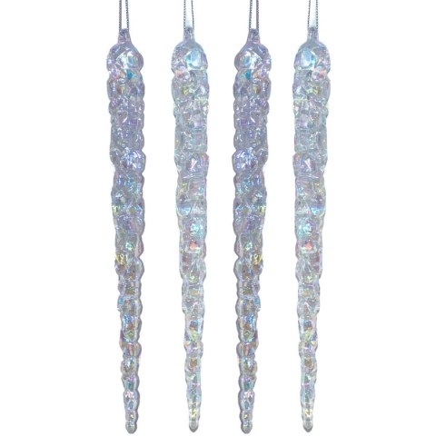 SOPLE LODU OPALIZUJĄCE DEKORACJA WISZĄCA 22 CM 4 SZT