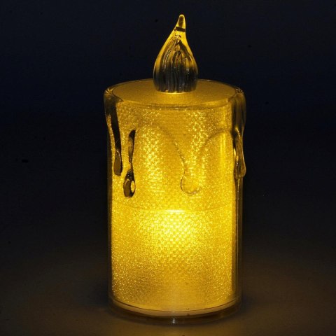 ŚWIECA DEKORACYJNA 3,5x8CM ZDOBIONA LED