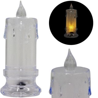ŚWIECA DEKORACYJNA 5x11CM ZDOBIONA LED