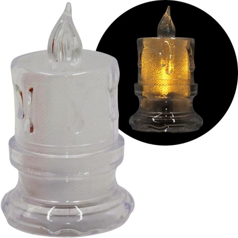 ŚWIECA DEKORACYJNA 5x8CM ZDOBIONA LED