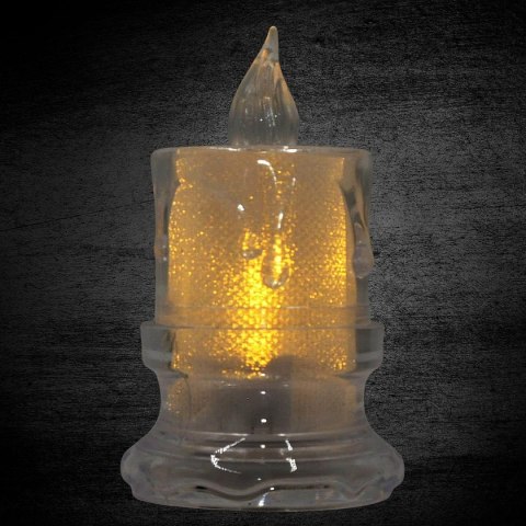 ŚWIECA DEKORACYJNA 5x8CM ZDOBIONA LED