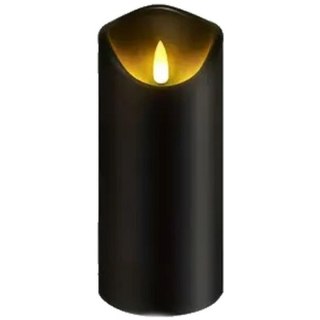ŚWIECA DEKORACYJNA 70x90MM LED WOSK BLACK