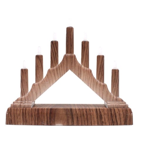 ŚWIECZNIK ADWENTOWY 15,5x3,2x13,5CM 7 LAMPEK ZASILANY NA BATERIE KLON