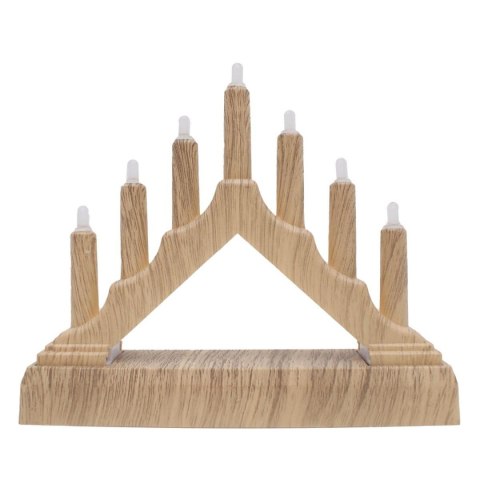 ŚWIECZNIK ADWENTOWY 15,5x3,2x13,5CM 7 LAMPEK ZASILANY NA BATERIE SOSNA
